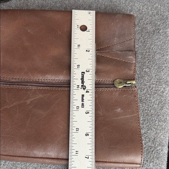 Etienne Aigner Tall Buckle Accent Brown Leather Knee-High Boots 10M - Picture 13 of 15